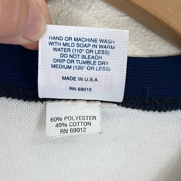 FAB-KNIT Vintage 80s Smurf V-Neck Jersey Tee Youth XL - Picture 5 of 7